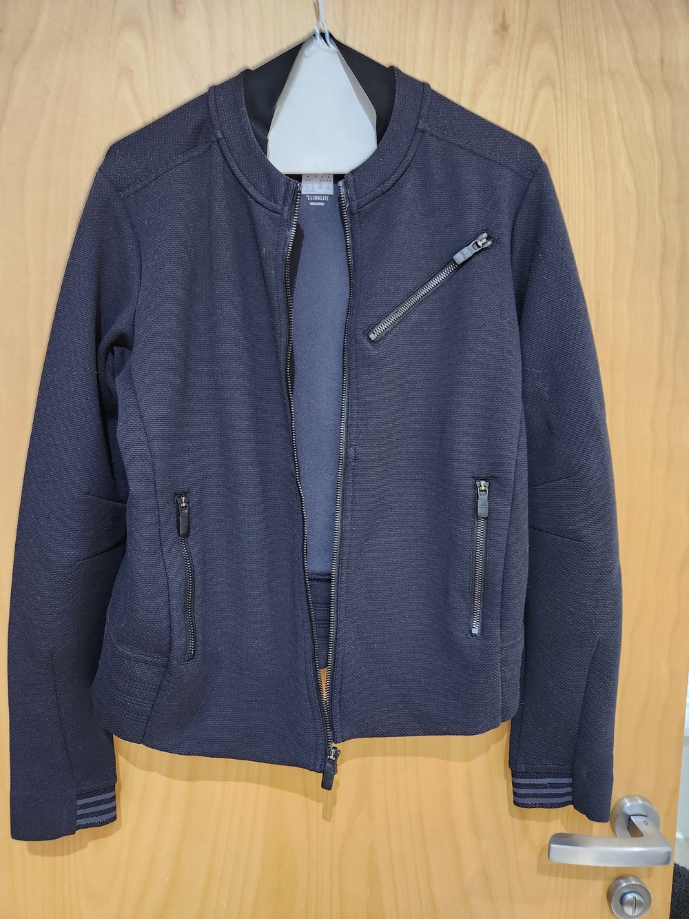 adidas Women's Black Zip-Front Jacket with Zip Pockets